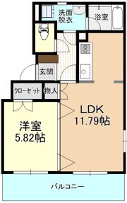 ドリームタウン三和B棟の間取り画像