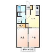 美しが丘ハイツ ABの間取り画像