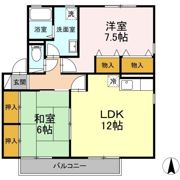 ハイカムール津福の間取り画像
