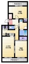 レイクパレス中村B棟の間取り画像