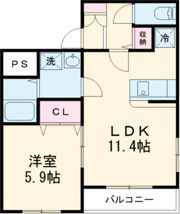 グランドヒルズ坂ノ市の間取り画像