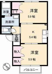 シャロン Ⅱ棟の間取り画像