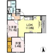 ブリーズコースト Bの間取り画像