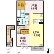 D-ROOM Fourth A棟の間取り画像