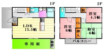 戸坂山根2丁目戸建の間取り画像