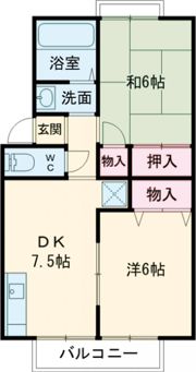 トゥインクルコート文化町6番館の間取り画像