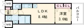 S-RESIDENCE空港通りawesomeの間取り画像