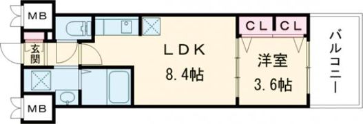 S-RESIDENCE空港通りawesomeの間取り画像