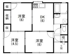 楊子町貸家 Aの間取り画像