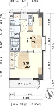 リヴィエール若林の間取り画像