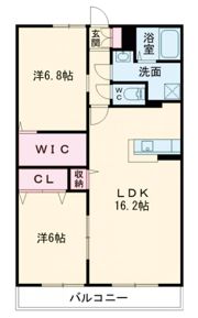 セレーナ直方 B棟の間取り画像