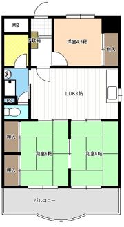 アトムハイツの間取り画像