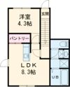 ガーデンシティ万代の間取り画像