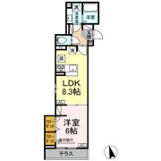 D-ROOM PREMIUM 多磨霊園駅の間取り画像