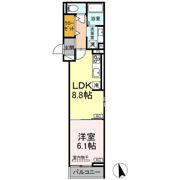 D-ROOM PREMIUM 多磨霊園駅の間取り画像