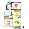 D-ROOM Fourth B棟の間取り画像