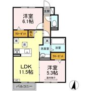 D-ROOM Fourth B棟の間取り画像