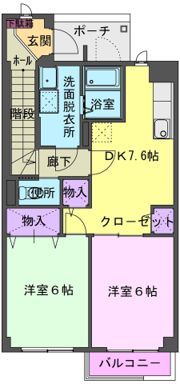 タウンコートKの間取り画像