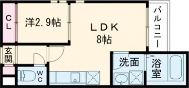 G-smart黒髪の間取り画像