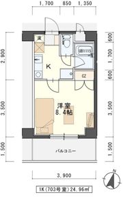 In－Towner二日町の間取り画像