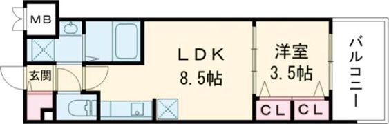 S-RESIDENCE空港通りawesomeの間取り画像