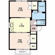 コーポワカヒガシⅠの間取り画像