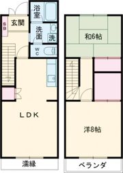 第6錦フルーツコーポ ブルーベリーの間取り画像