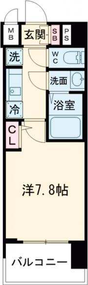 プレサンスNEO大和田STATIONベゼルの間取り画像