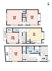 桂乾町K貸家の間取り画像