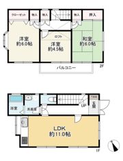 府中市分梅町戸建の間取り画像