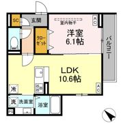 D Paina 菅馬場2Bの間取り画像