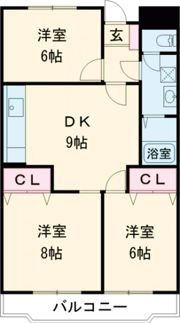 ノーブル北田園の間取り画像