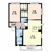 ヴィラージュ桜 Cの間取り画像