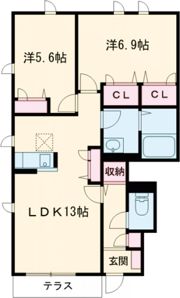 シャーメゾン華の間取り画像