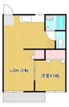 コーポやすらぎ Aの間取り画像