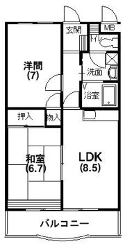 クレストベルの間取り画像