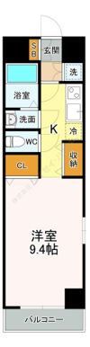 グラビスコート西原駅前の間取り画像