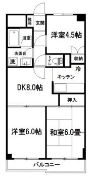 サンハイツ石田の間取り画像