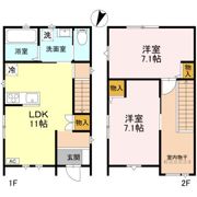 中田戸建貸家 Aの間取り画像