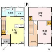 中田戸建貸家 Bの間取り画像