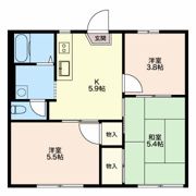 テラス南平台Bの間取り画像