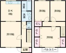 サザンコーポ垂見Aの間取り画像