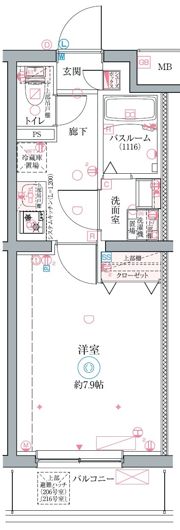 クレヴィスタ立石Ⅱの間取り画像