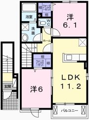 ラフレシールあぼしDの間取り画像