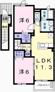 ニューシャルマン東南の間取り画像