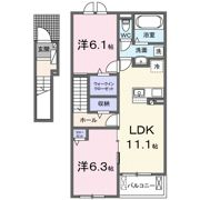 アベニール三木Aの間取り画像