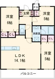 リベール加古川駅前の間取り画像