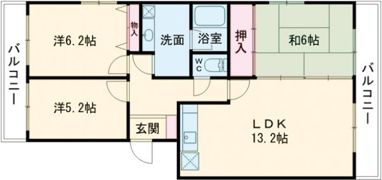 リバーハイツ間宮の間取り画像