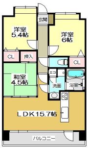 ニューガイア四季彩の丘B棟の間取り画像