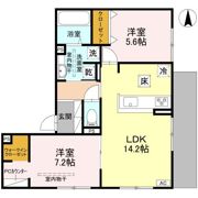 D-residence下田部Bの間取り画像